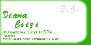 diana csizi business card